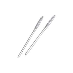 2 darabos tompa tűkészlet bőrvarráshoz, 6 cm hosszú - Kézi varrótű