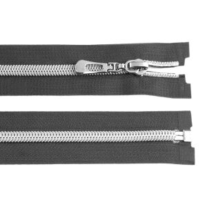 Removable Silver Spiral Zipper, 80 cm, Grey 131637112 - Zipper