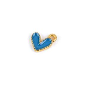 Mini pandantiv decorativ inima 10 x 10 mm, Auriu albastru 74726830 Haine pentru bebelusi si copii