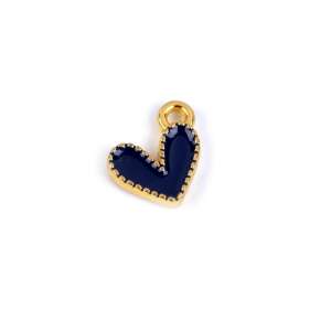 Mini pandantiv decorativ inima 10 x 10 mm, Auriu bleumarin 74724277 Haine pentru bebelusi si copii