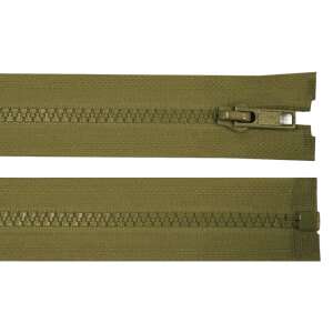 Khaki zipper, 60 cm long, for jackets, coats, and other garments - Art & Craft