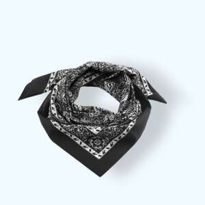Pamut zsebkendő, virágmintás, 70x70 cm Fekete 74725521 
