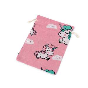 Cotton gift bag, 17 x 22 cm, with pink unicorn print 74722763 - Art & Craft