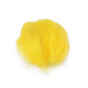20 pack of yellow ostrich feathers, 6-10 cm long, for crafts, decorations, and floral arrangements - Autumn decoration supply