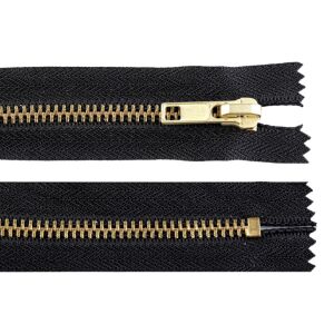 Fém Cipzár - Fekete - 18 cm - Sárgaréz 131637128 - Művészet & Hobbi