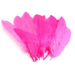 20 darabos dekoratív libatoll készlet, 15-21 cm, neon rózsaszín - Őszi dekorációs kellék