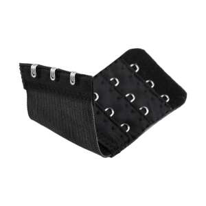 Black elastic bra extender with hooks and eyes, 4 cm wide - Bra