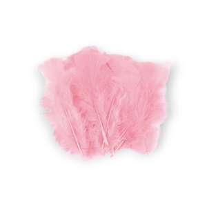 20 db világos rózsaszín dekoratív pulykatoll, 10-15 cm hosszú - Őszi dekorációs kellék