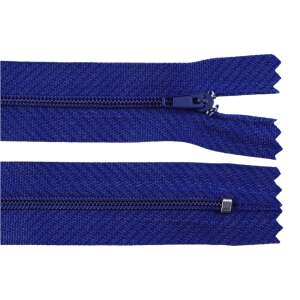 Royal blue zipper, 40 cm long, for sewing clothes, bags, and more - Art & Craft