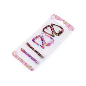 8 piece hair clip set with floral pattern, 37 mm, multicolor - Hair Clip, Headband