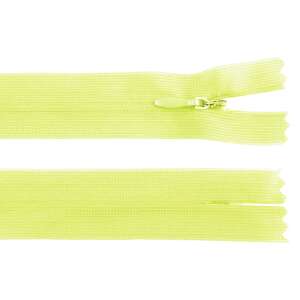 Neon yellow concealed zipper, 50 cm long, for sewing clothes, dresses, skirts, jackets, and more - Art & Craft