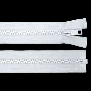 White 30cm zipper, 3.2cm wide, with plastic slider - Zipper