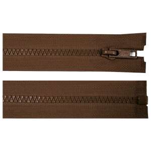 Brown zipper, 80 cm long, removable, for jackets, coats, and other garments - Art & Craft