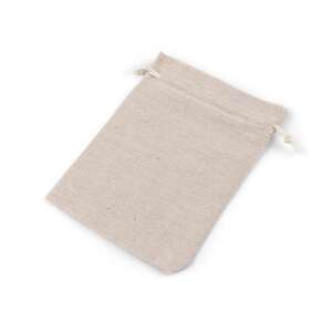 Natural cotton drawstring gift bag, 13 x 18 cm, perfect for small gifts, favors, or packaging - Gift bag