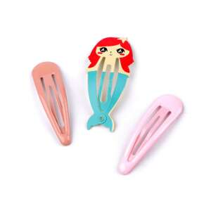 3 mermaid hair clips for girls, click click hair clips, 5 cm, Siren brand - Hair Clip, Headband