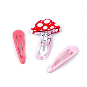 3 pack mushroom hair clips for girls, click click 5 cm - Hair Clip, Headband