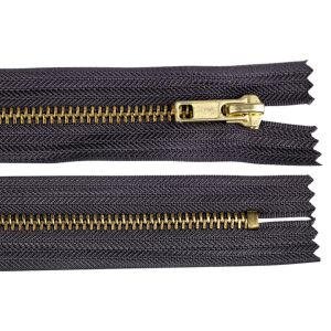 18 cm Grey Non-removable Metal Zipper 131637743 - Art & Craft