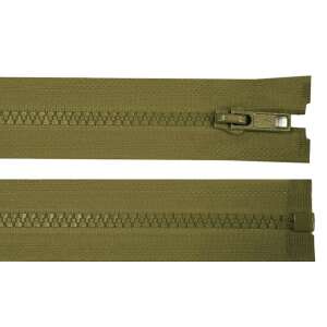 Khaki zipper, 75 cm long, removable, for jackets, coats, and other garments - Art & Craft