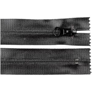 Kyrra Non-removable Waterproof Coil Zipper, 18 cm, Black 131638103 - Art & Craft