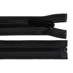 Removable Plastic Zipper with Round Teeth, 70 cm Long, Black 131637268 - Zipper