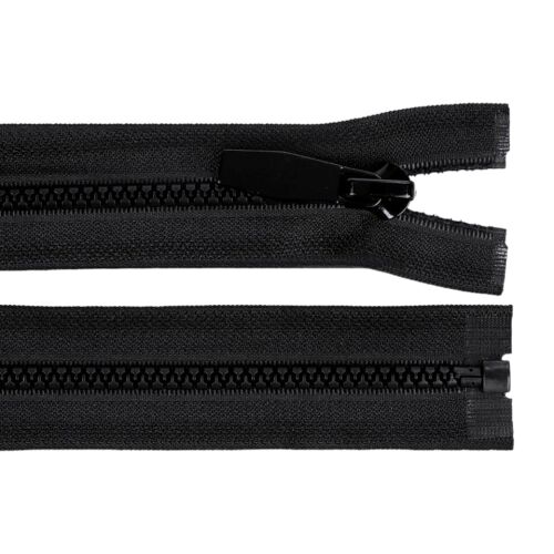 Removable Plastic Zipper with Round Teeth, 70 cm Long, Black 131637268