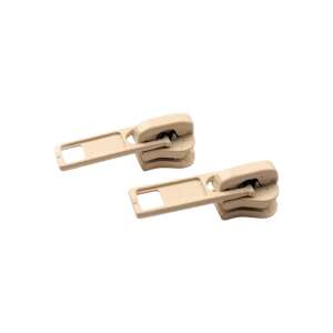 Beige metal zipper slider for 5mm plastic zippers - Art & Craft