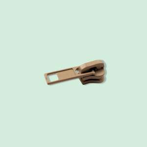 Metal zipper slider for 5mm plastic zippers, natural color - Zipper