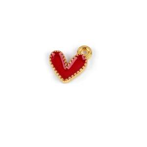 Mini pandantiv decorativ inima 10 x 10 mm, Auriu rosu 74724223 Haine pentru bebelusi si copii