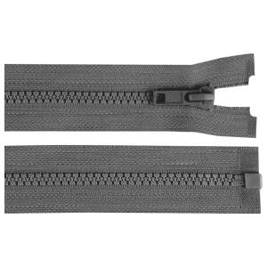 Gray 60 cm zipper for jackets, coats, and other garments - Art & Craft