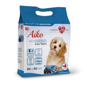 AIKO Soft Care Active Carbon 60x60cm 10db kutyapelenka aktív szénnel négy sarkán ragasztóval rögzíthető 59034024 