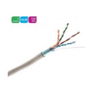 KE-Line Cat.5E (F/UTP) 305m PVC árnyékolt fali kábel, fehér, 4x2xAWG24, réz - Keline