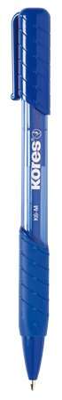 KORES Kugelschreiber, 0,7 mm, Druckknopf, KORES "K6-M", blau