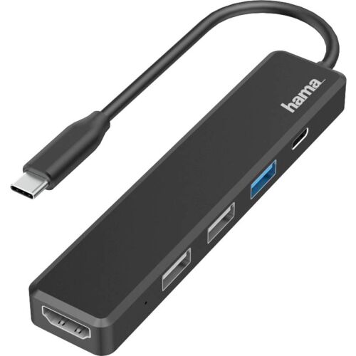 Hub USB-C Hama cu HDMI, USB 3.2 și porturi USB pentru laptop