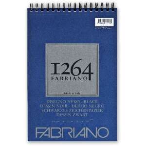 Fabriano 1264 200g A4 40lapos spirálkötött fekete rajztömb 59035098 Rajzlapok, írólapok