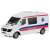 White remote control ambulance toy car, 19 cm x 7 cm x 8,5 cm