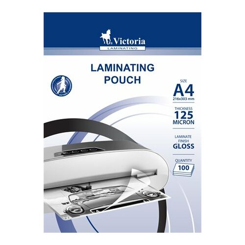 VICTORIA OFFICE A4 125 Mikron Fényes Lamináló Fólia - 100 darabos csomag