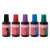 KORES Stempelkissen, 5 Farben, schwarz, rot, lila, blau, grün, 28 ml