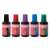 Tusze do stempli KORES, 5 kolorów, czarny, czerwony, fioletowy, niebieski, zielony, 28 ml