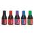 Tusze do stempli KORES, 5 kolorów, czarny, czerwony, fioletowy, niebieski, zielony, 28 ml