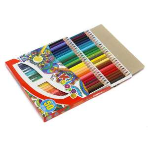 KORES Színes ceruza készlet, háromszögletű, KORES "Triangular", 50 különböző szín