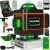 Bigstren 4D Laser Leveler - Laser verde, rază de 360 de grade, impermeabil IP54, montat pe perete cu suport 119606828