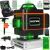 Bigstren 4D Laser Leveler - Laser verde, rază de 360 de grade, impermeabil IP54, montat pe perete cu suport 119606828