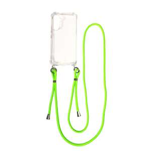 Cellect iPhone 14 Pro Max durchsichtige Hülle mit neongrünem Band - Cellect