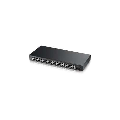 Vizualizare în unghi a switch-ului ZyXEL GS1900-48 48-Port Gigabit Ethernet