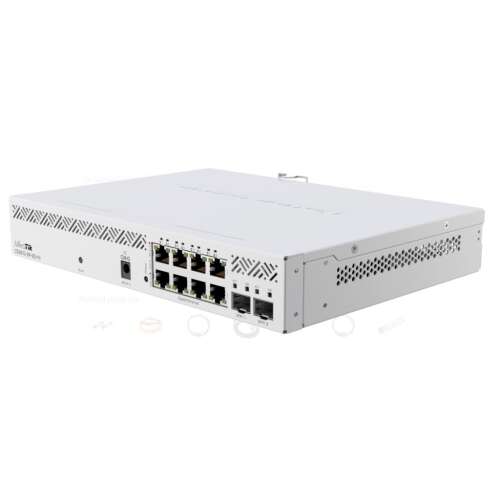 MikroTik CSS610-8P-2S+IN Cloud Smart Switch, widok pod kątem