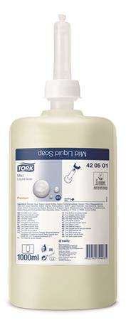 Tork Mild Liquid Soap, 1 liter bottle, for hand washing, dispenser soap, mild fragrance