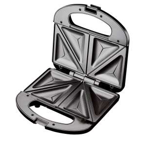 Floria ZLN-4305 Triangle Sandwich Maker, Black, Non-Stick Plates - Sandwich Maker
