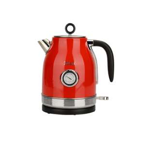 Ceainic electric retro Zilan ZLN7033 roșu cu termometru - Fierbătoare, Sandwich-maker, Blendere, Prajitoare de paine și Storcatoare de fructe și legume