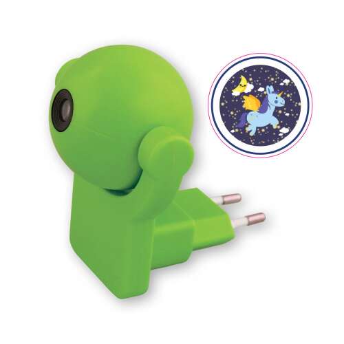 Lampă de noapte cu proiector Commel verde cu proiecție de unicorn