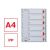 Esselte Register 1-6 Plastic A4 20pc unit price per pc 59084280